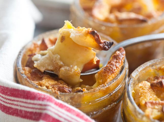 apple custard pie in a jar