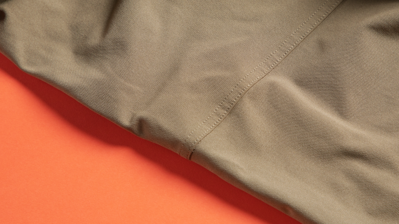 Close up of brown ABC Pants.