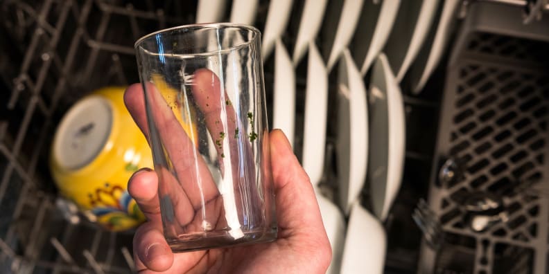 Redeposit on a drinking glass