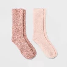 Product image of Universal Thread Women’s 2pk Cozy Marled Crew Socks