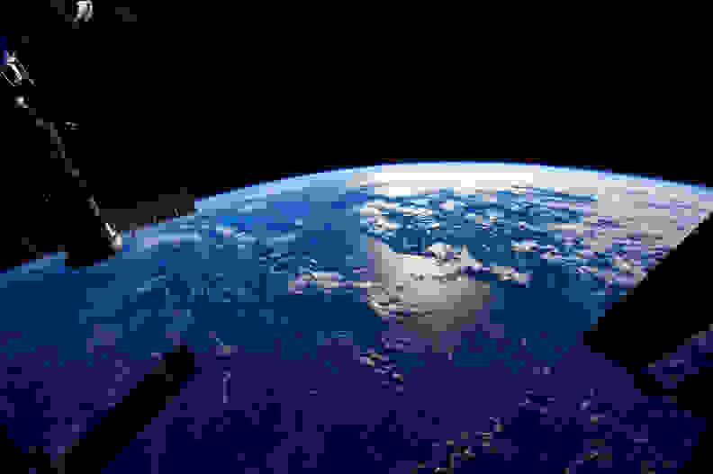 ISS Sunglint Reflected Off Atlantic