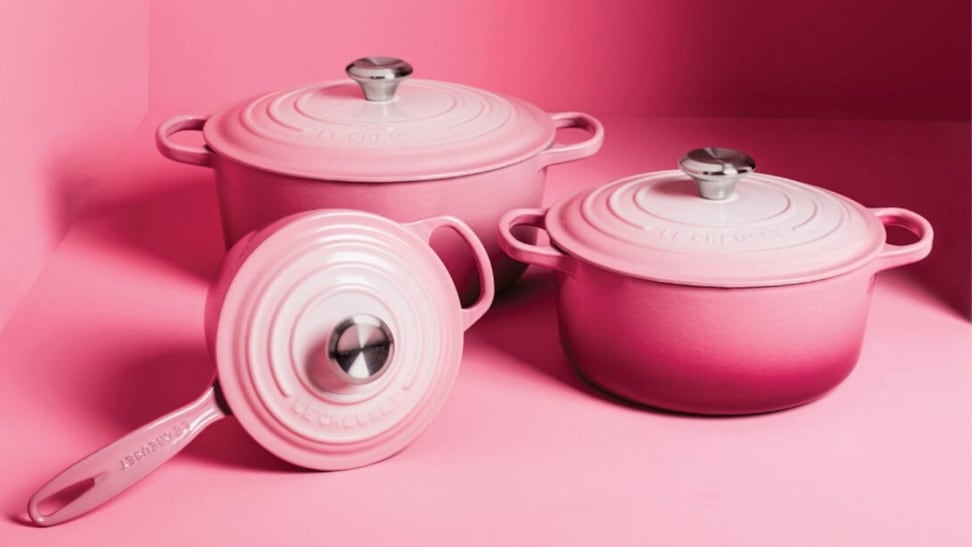 Pink ombre Le Creuset Dutch ovens
