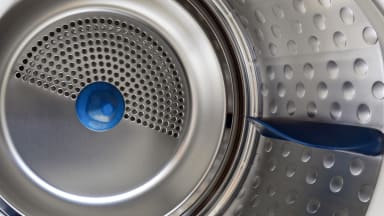 The interior of a conventional dryer