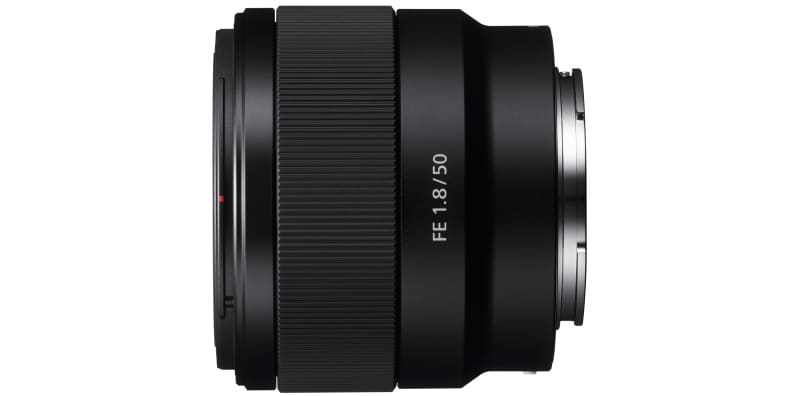 A manufacturer render of the new Sony 50mm f/1.8.