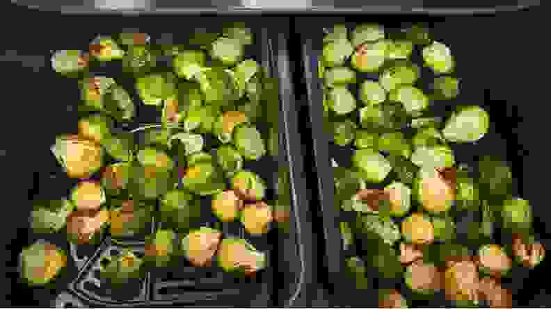 Air fried Brussels sprouts.
