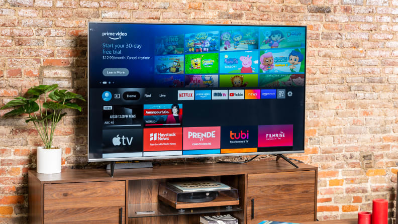 The Fire TV smart platform home screen