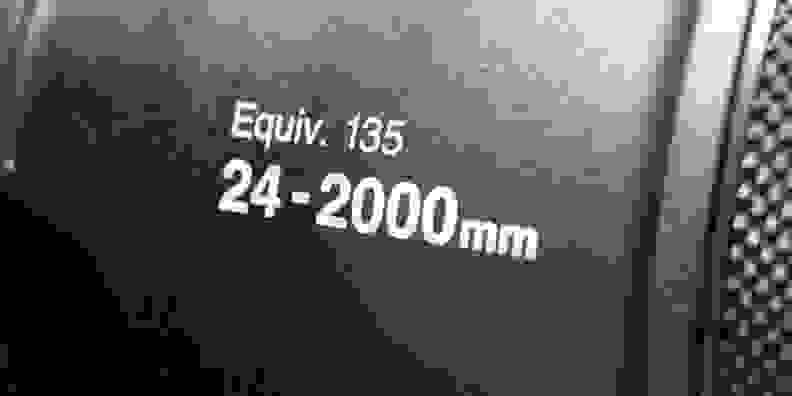 The P900 has a 24-2000mm equivalent zoom.