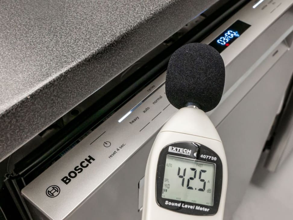 What is a good clearance decibel for a dishwasher