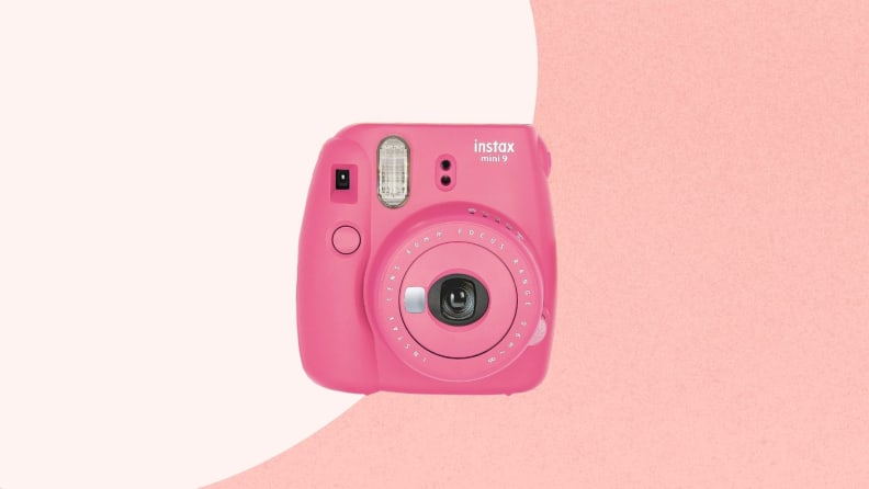 Hot pink Fujifilm instax instant camera