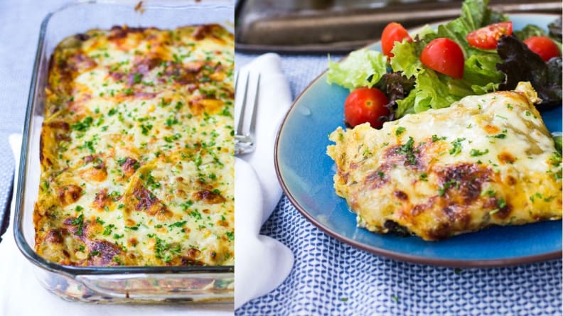 Black Bean and Spinach Enchilada Casserole