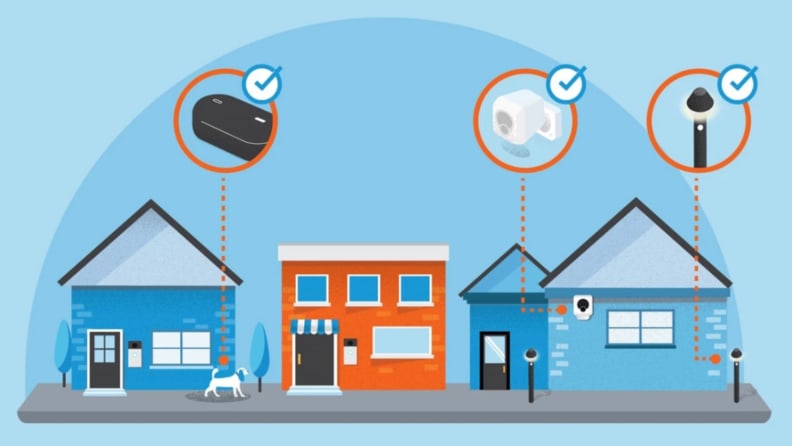 A graphic showing Amazon Sidewalk.