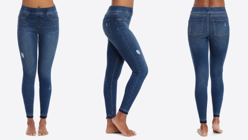 SPANX® Distressed Skinny Jeans, Shapewear Leggings