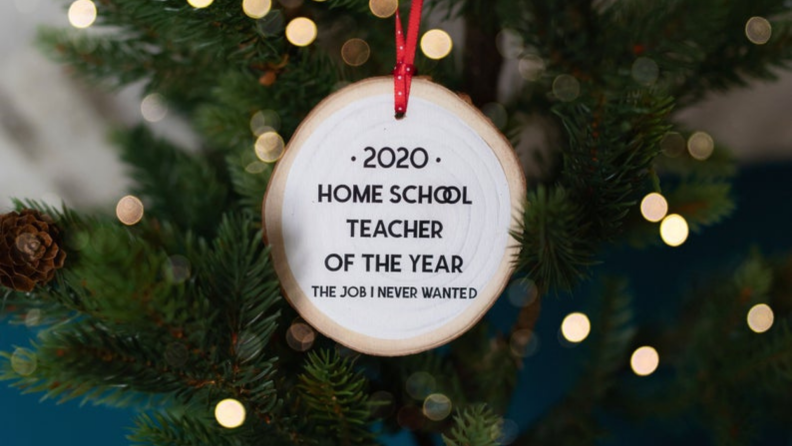 remote learning Christmas ornament