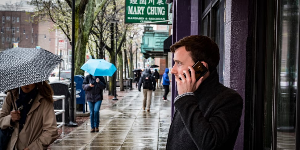 Samsung Galaxy S8 In Use Phone Call
