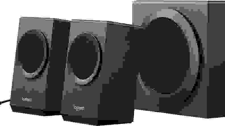 A stock image of the Logitech Z337 speaker system.