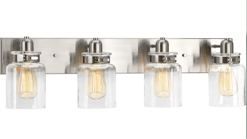 Mounted vanity lights with four light fixturess