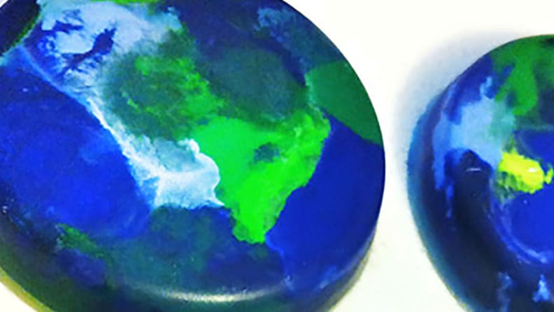 Crayon have been melted down to make crayon-wax earths.