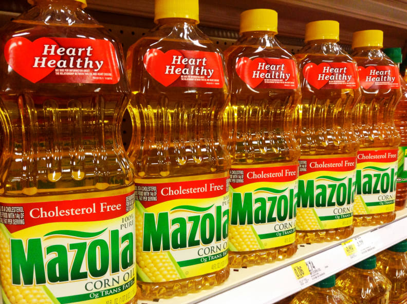 bottles of corn oil