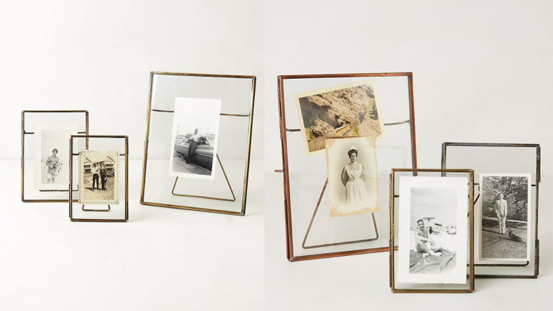 pressed glass photo frames