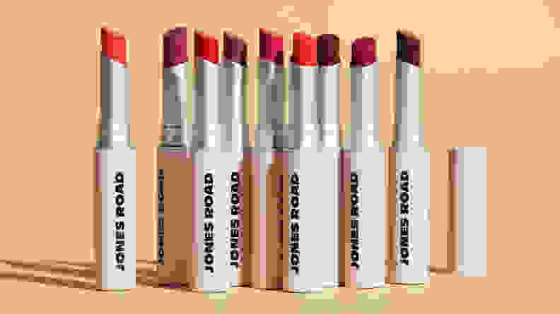 Bundle of different colored lip sticks.