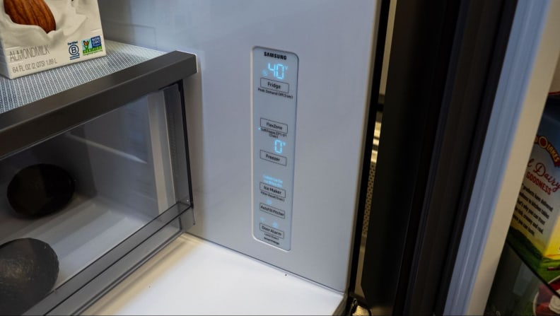 Refrigerator control panel.