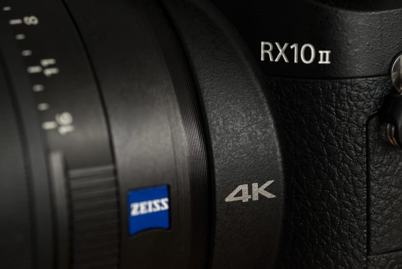 Photo of the 4K logo on the RX10 II.