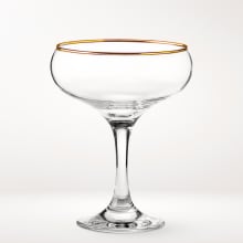 Product image of Gold Rim Champagne Coupe Glasses