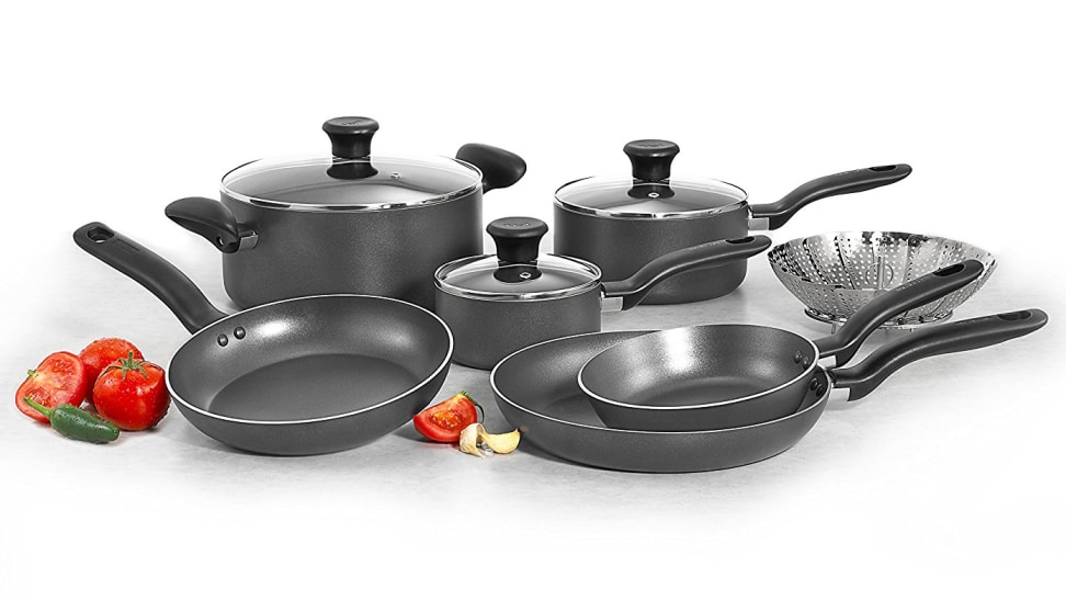 Replace your old, scratched-up pots and pans—this nonstick set is only $40 right now