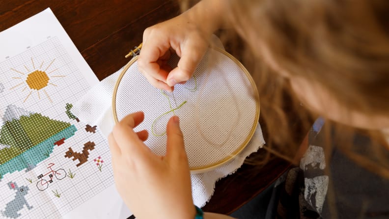 Sweet monthly cross stitch kits are at the heart of Rag Tag box.