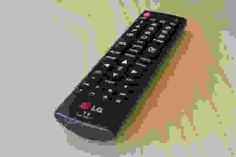 The LG LB560B's remote control