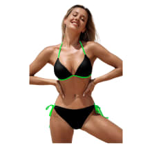 Product image of Back Tie Push-Up Triangle Top & Low-Rise Bikini Set