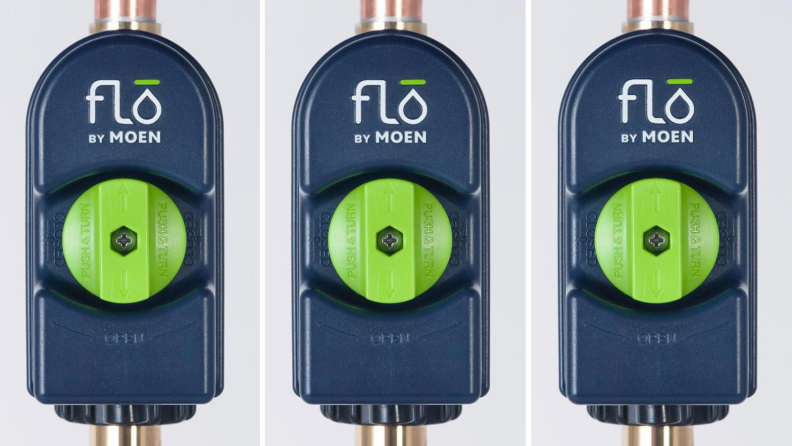 Flo by Moen monitors the water use in your house. If it detects a leak, it turns off the water.