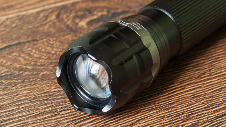 Close-up of a flashlight.