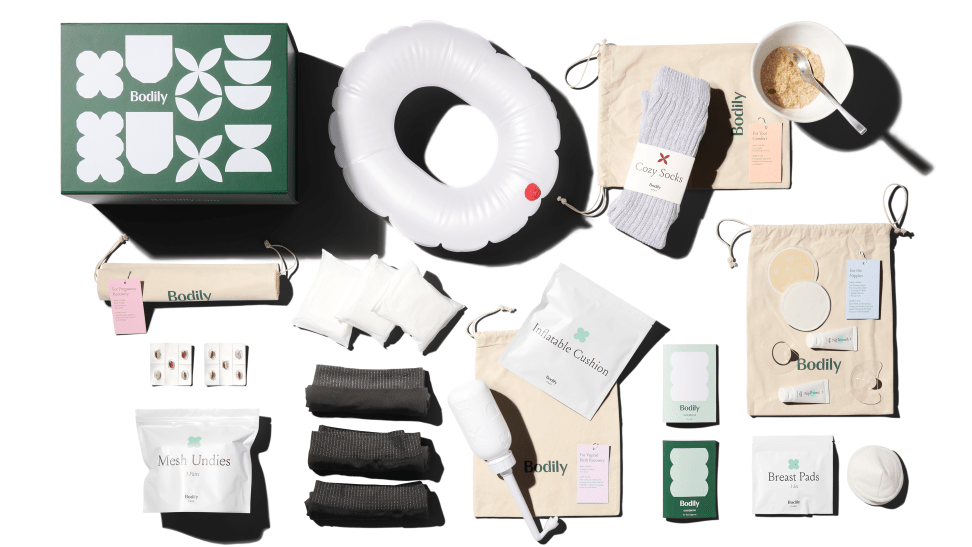 Bodily's postpartum care boxes include everything a new mom needs