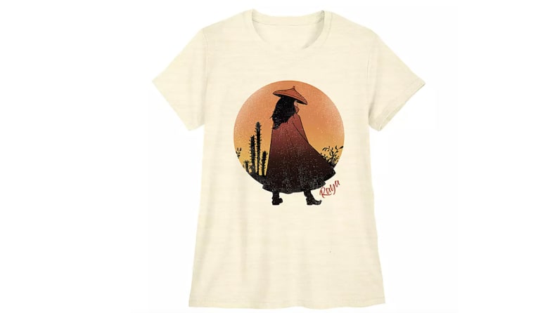 Graphic tee with Raya and the Last Dragon on it.