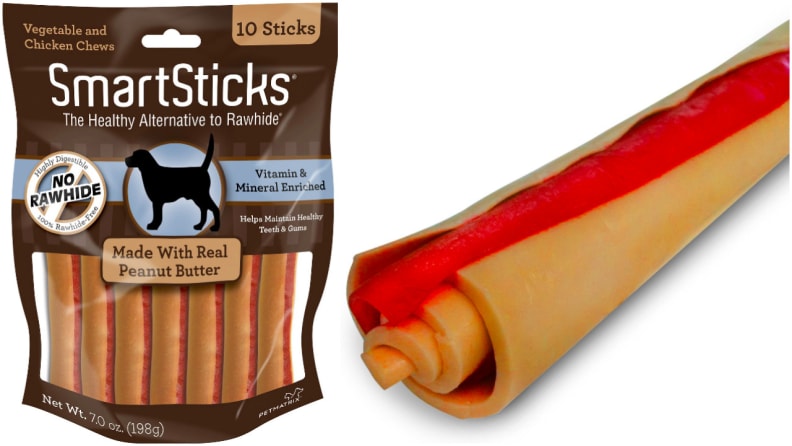 These peanut butter-flavored chews are safer than rawhide.