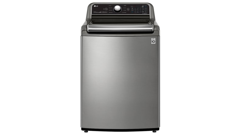 The LG WT7305CV top-load washing machine on a white background.
