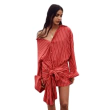 Product image of Bardot Malira Long-Sleeve Mini Shirt Dress