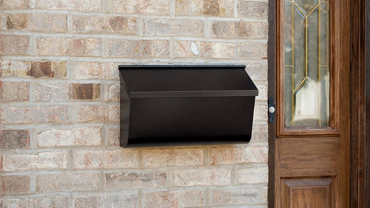Large Letter Box Black High Security Metal Wall Mounted Post Box