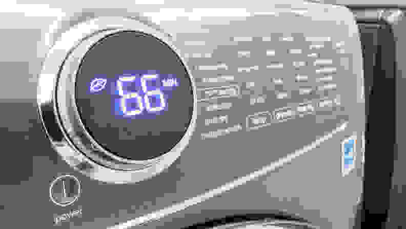 Dryer displaying time