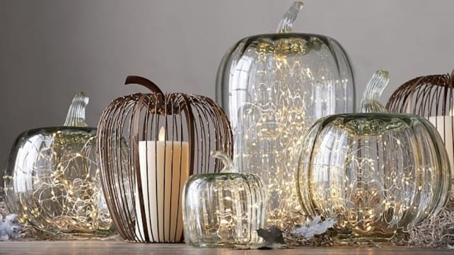 Pottery Barn Glass Pumpkin