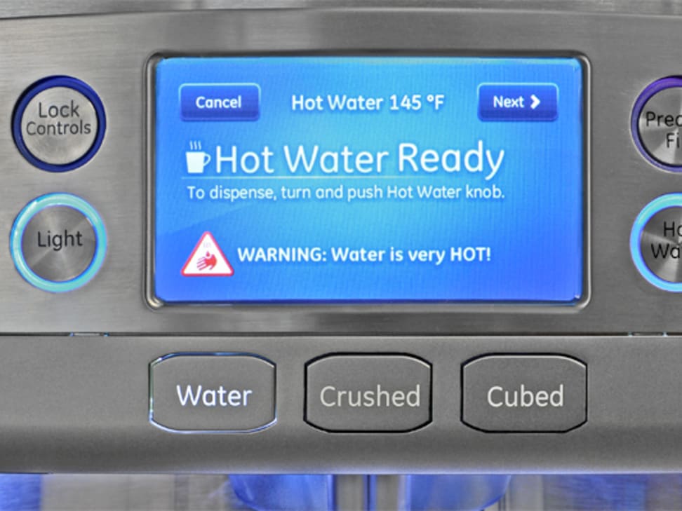 Ge refrigerator with hot and cold water dispenser sales