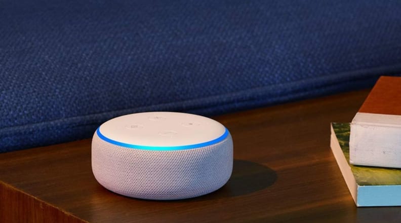 Echo Dot sitting on table