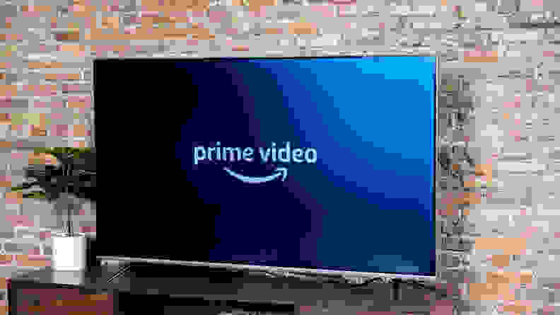 The Fire TV Omni displaying the launch screen for the Prime Video app