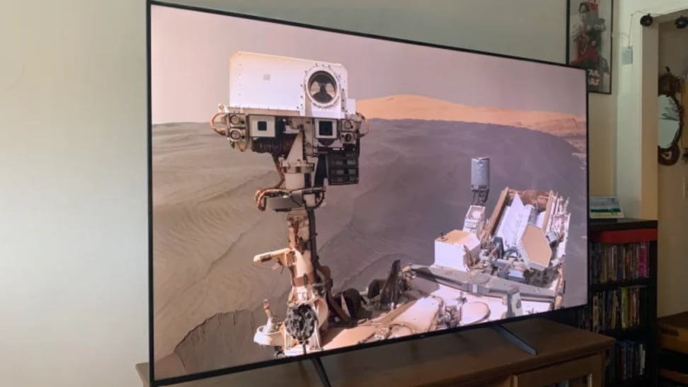 An image of the Mars rover displayed on a TCL 5-Series TV.