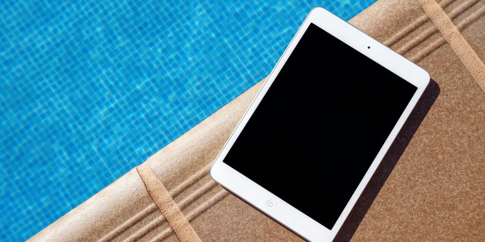 iPad by the pool