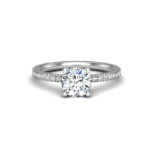 Product image of Kennedy Pavé Prong Solitaire Ring with Moissanite