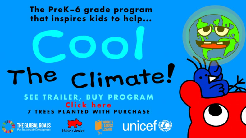 An image of cartoon characters that star in Cool the Climate.