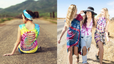 You can make that tie-dye matching set at home.