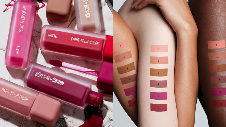 The Paint-It Matte Lip Color from Halsey's About-Face makeup line.